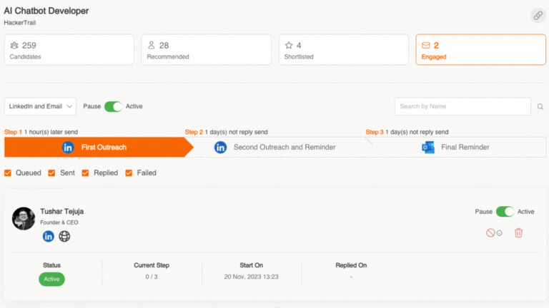 Manage Candidate Outreach